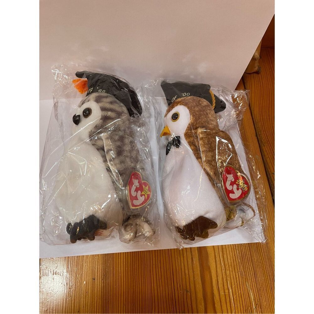 Wiser and Wisest - Ty Beanie Babies - Owls